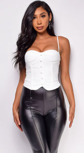 Alden White Button Down Top